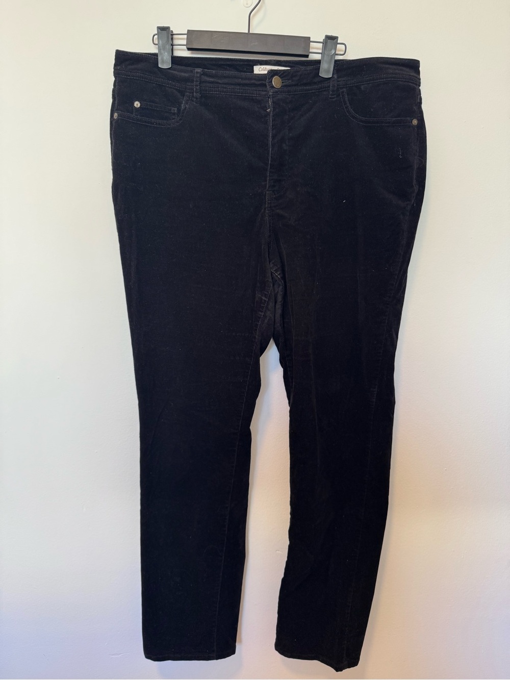 Black Corduroy Slim Pants